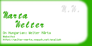 marta welter business card